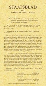Uit het Staatsblad van 1814.