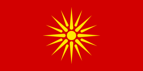 Eerste vlag van Macedonië.