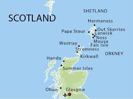 Map Orkney + Shetland
