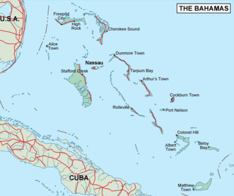 Bahamas map
