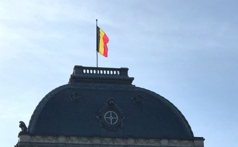 belgie paleis met vlag