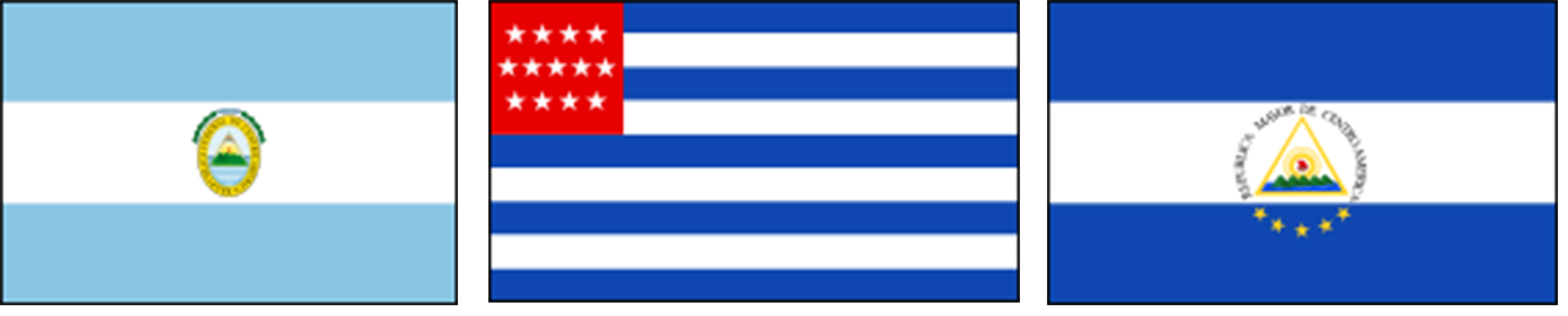 el salvador drie historische vlaggen