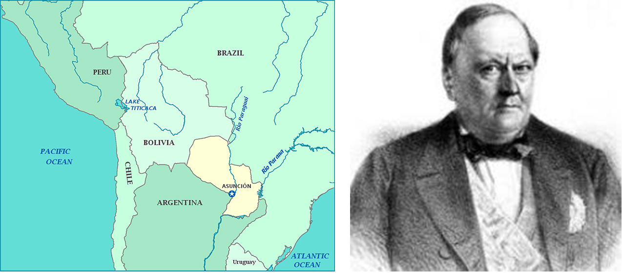 paraguay 01 kaartje portret