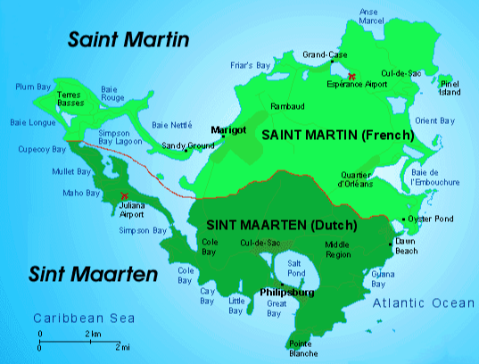 Sint Maarten map